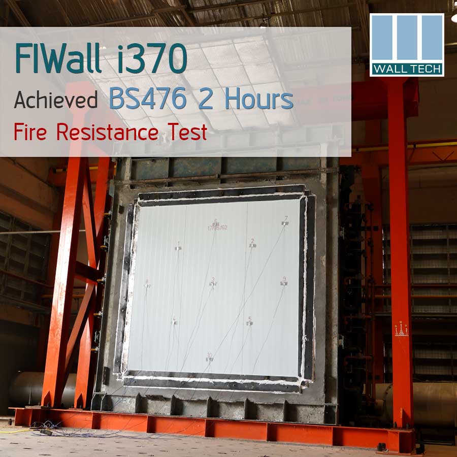 FIWall i370 Achieved BS476 2 Hours Fire Resistance Test